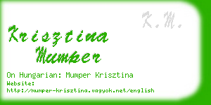 krisztina mumper business card